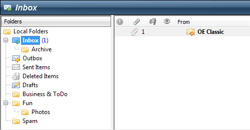 One of the first features enabled by the new store folder format is the number of unread messages next to a folder name