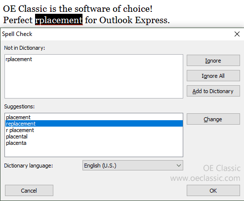 Spell checker is now built-in into the program and supports 43 different languages or language variations!