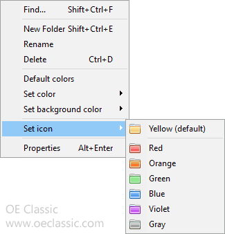 User customizable folder icons (for user folders).
