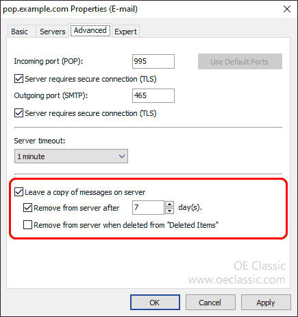 Improved UIDL (server message) handling for POP accounts - resume from last aborted message, leave a copy on server for a user-defined time period.